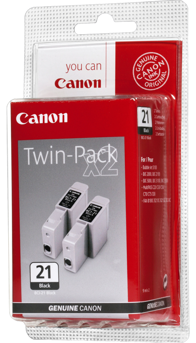 Canon BCI-21 Cartus Cerneala Negru Pachet Dublu (0954A003AA) - 2 x 9ml   &nbsp;big picture