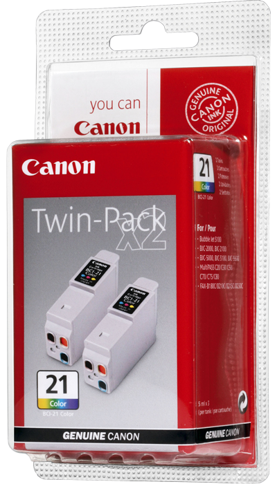 Canon BCI-21 Cartus Cerneala Color Pachet Dublu (0955A003AA) - Cyan/Magenta/Yellow 5 ml each &nbsp;big picture