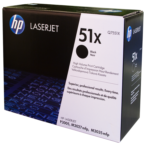 HP 51X Black Print Cartridge Original LaserJet (Q7551X)