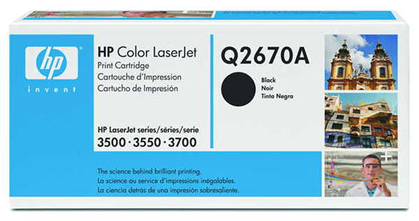 HP 308A LaserJet Cartus Toner Negru (Q2670A) pentru HP Color LaserJet 3500, 3550, 3700 Printer Series&nbsp;big picture