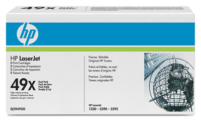 HP 49A LaserJet Cartus Toner Negru (pachet dublu) (Q5949XD) pentru HP LaserJet 1160, 1320 Printer Series & HP LaserJet 3390, 3392 All in One&nbsp;big picture