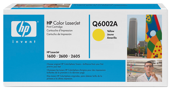 HP 124A LaserJet Cartus Toner Galben (Q6002A) pentru HP Color LaserJet 1600, 2600, 2605 Printer Series, Color LaserJet CM1015, CM1017 MFP&nbsp;big picture