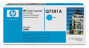 HP Q7581A Color LaserJet Cartus Toner Cyan (Q7581A) pentru HP Colour LaserJet 3800, CP3505 Printer Series&nbsp;big picture